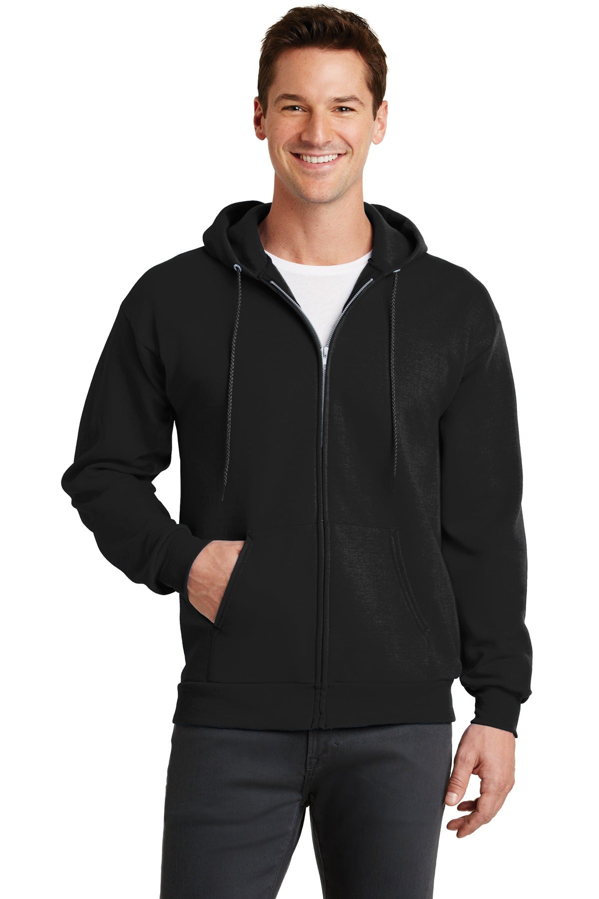 Port & Co™ Core Fleece Full-Zip Hooded Sweatshirt. PC78ZH