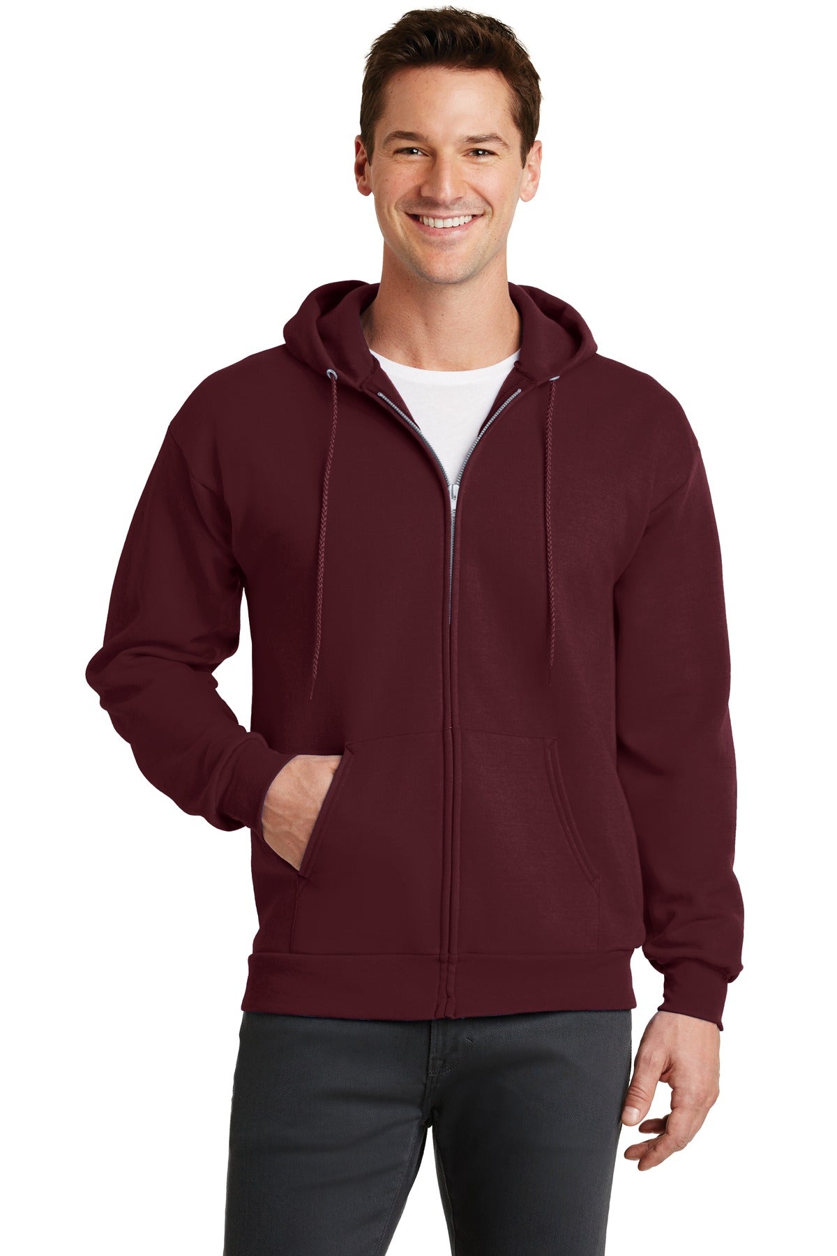 Port & Co™ Core Fleece Full-Zip Hooded Sweatshirt. PC78ZH