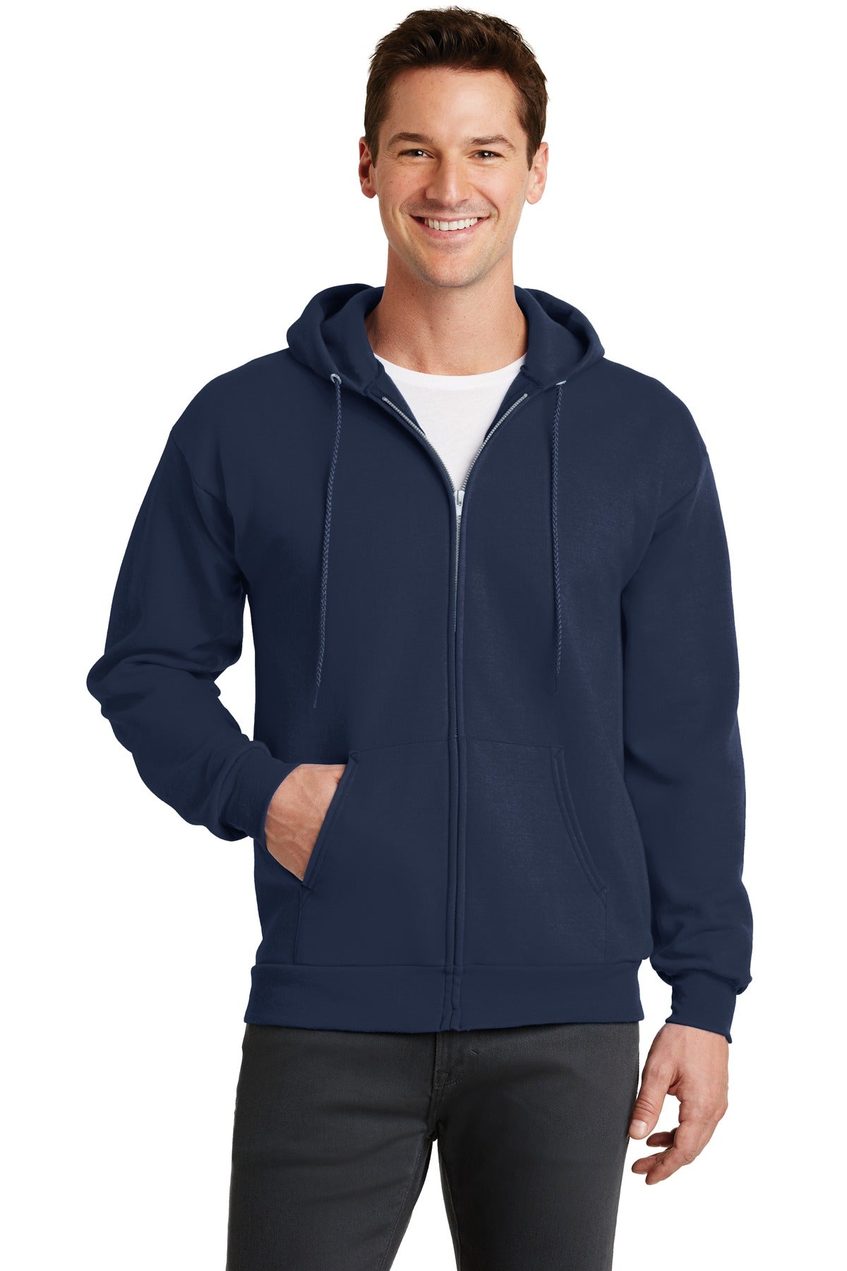 Port & Co™ Core Fleece Full-Zip Hooded Sweatshirt. PC78ZH