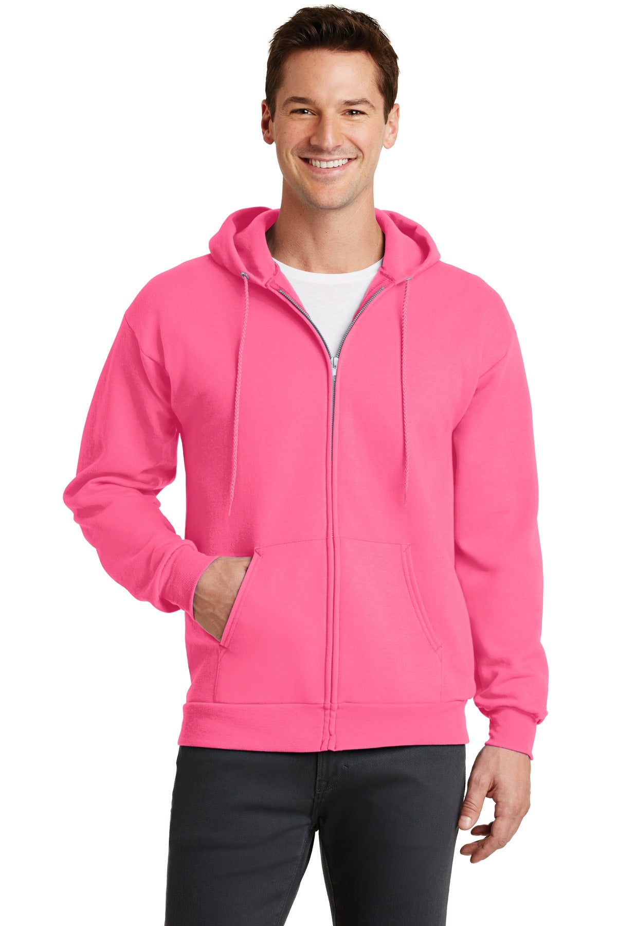 Port & Co™ Core Fleece Full-Zip Hooded Sweatshirt. PC78ZH