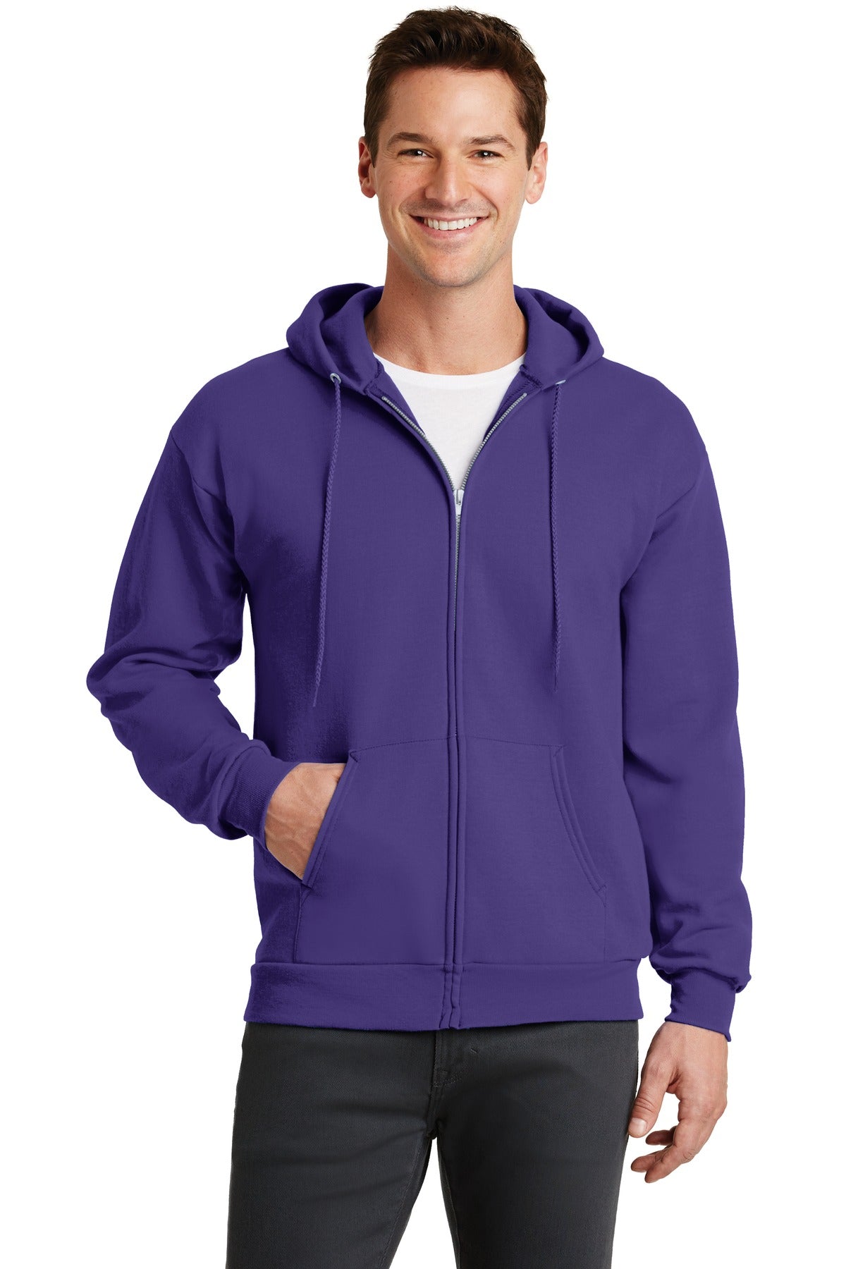 Port & Co™ Core Fleece Full-Zip Hooded Sweatshirt. PC78ZH