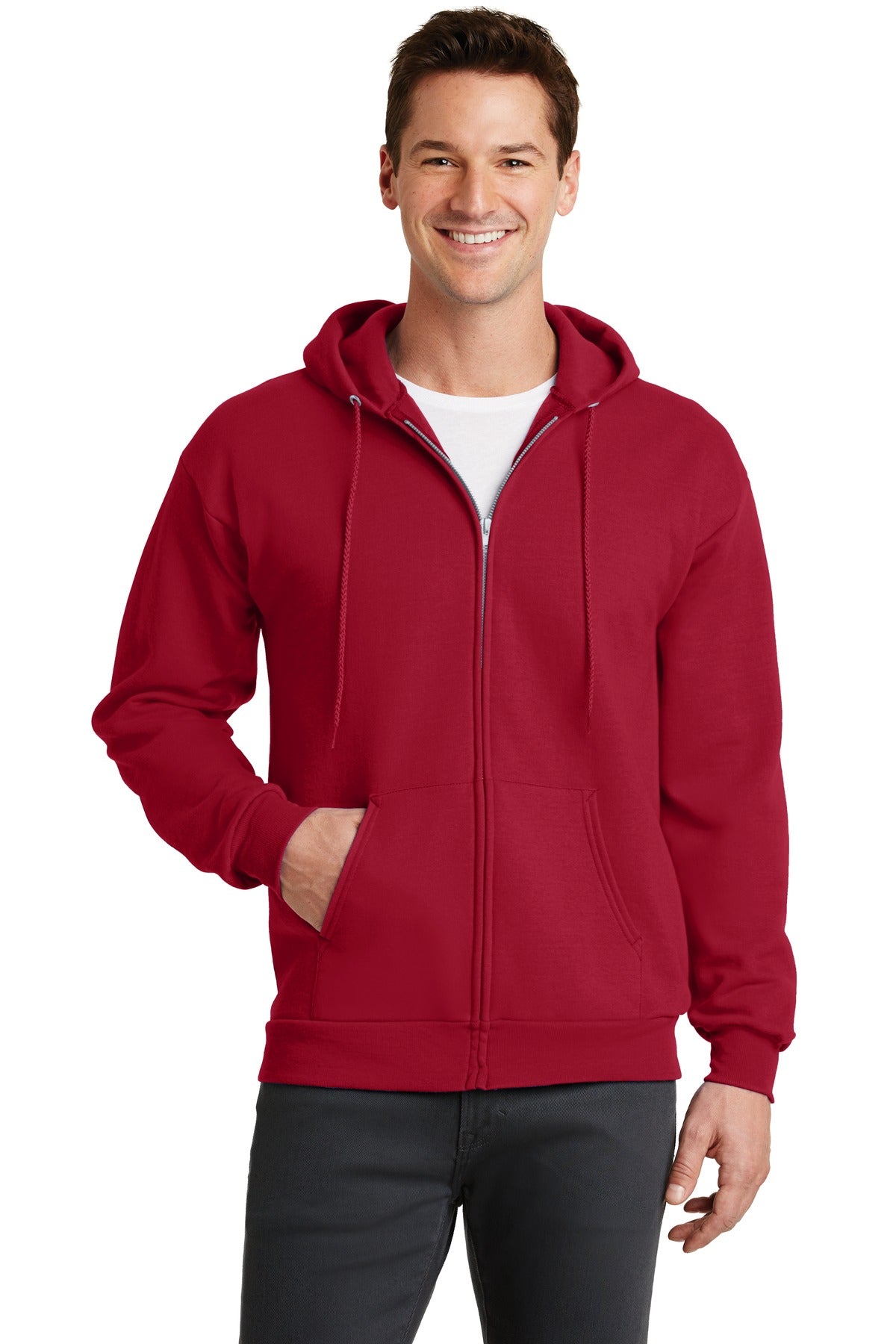 Port & Co™ Core Fleece Full-Zip Hooded Sweatshirt. PC78ZH