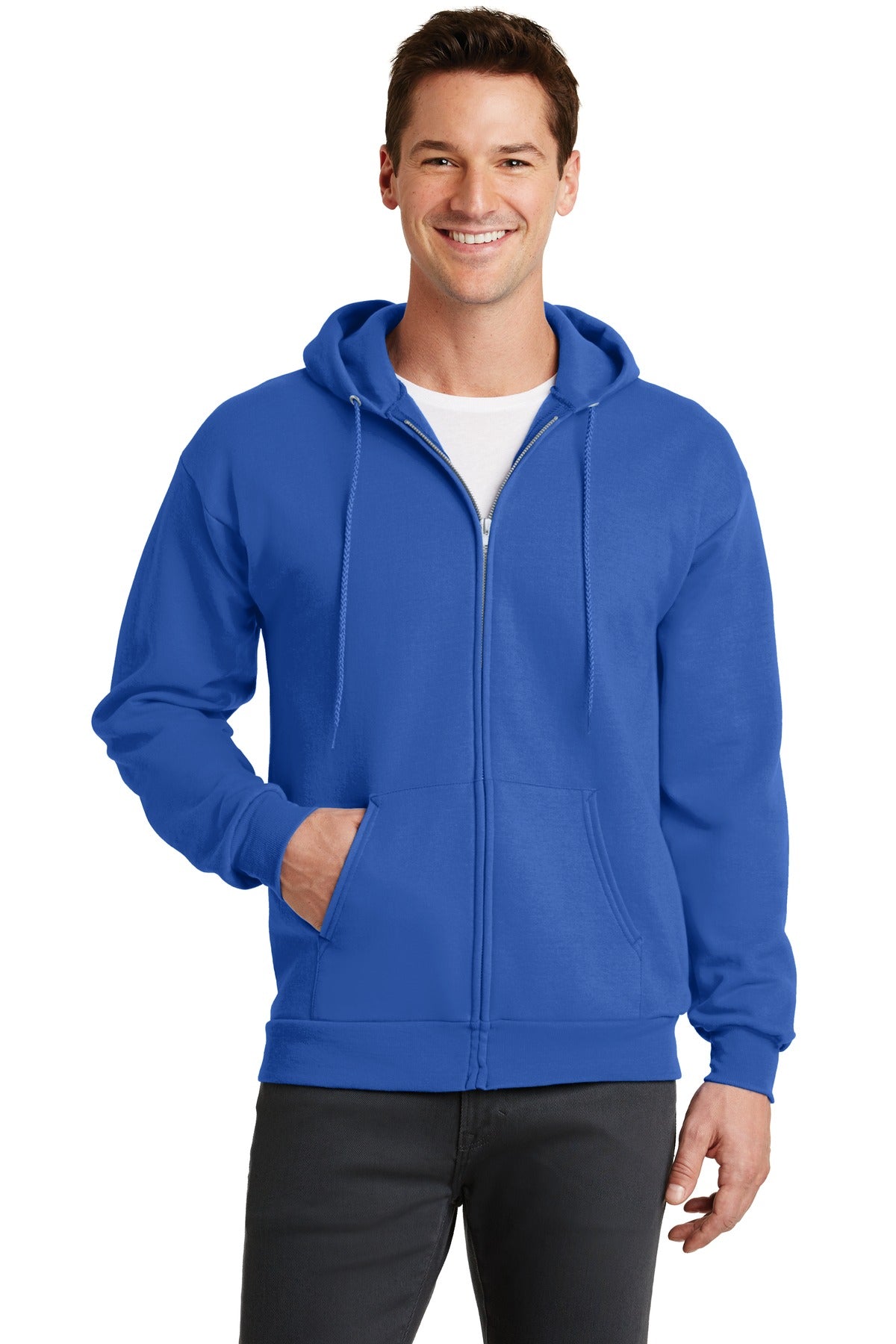 Port & Co™ Core Fleece Full-Zip Hooded Sweatshirt. PC78ZH