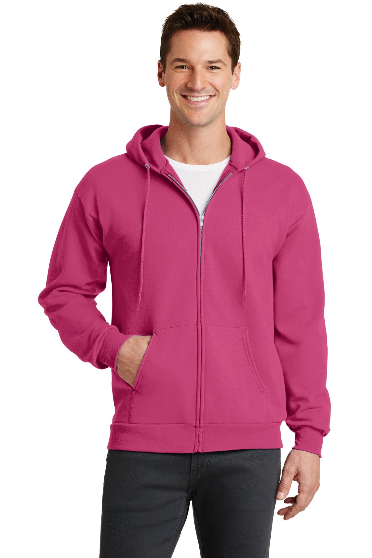 Port & Co™ Core Fleece Full-Zip Hooded Sweatshirt. PC78ZH