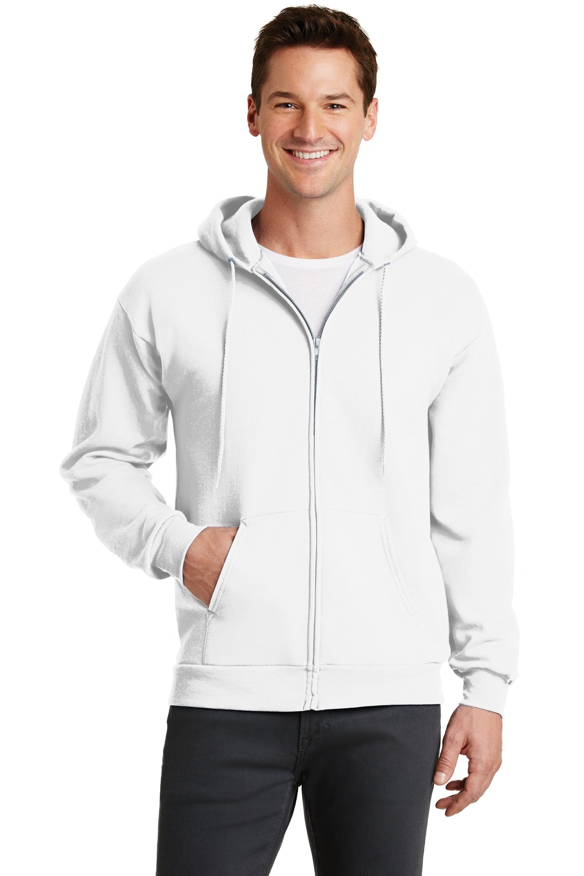 Port & Co™ Core Fleece Full-Zip Hooded Sweatshirt. PC78ZH