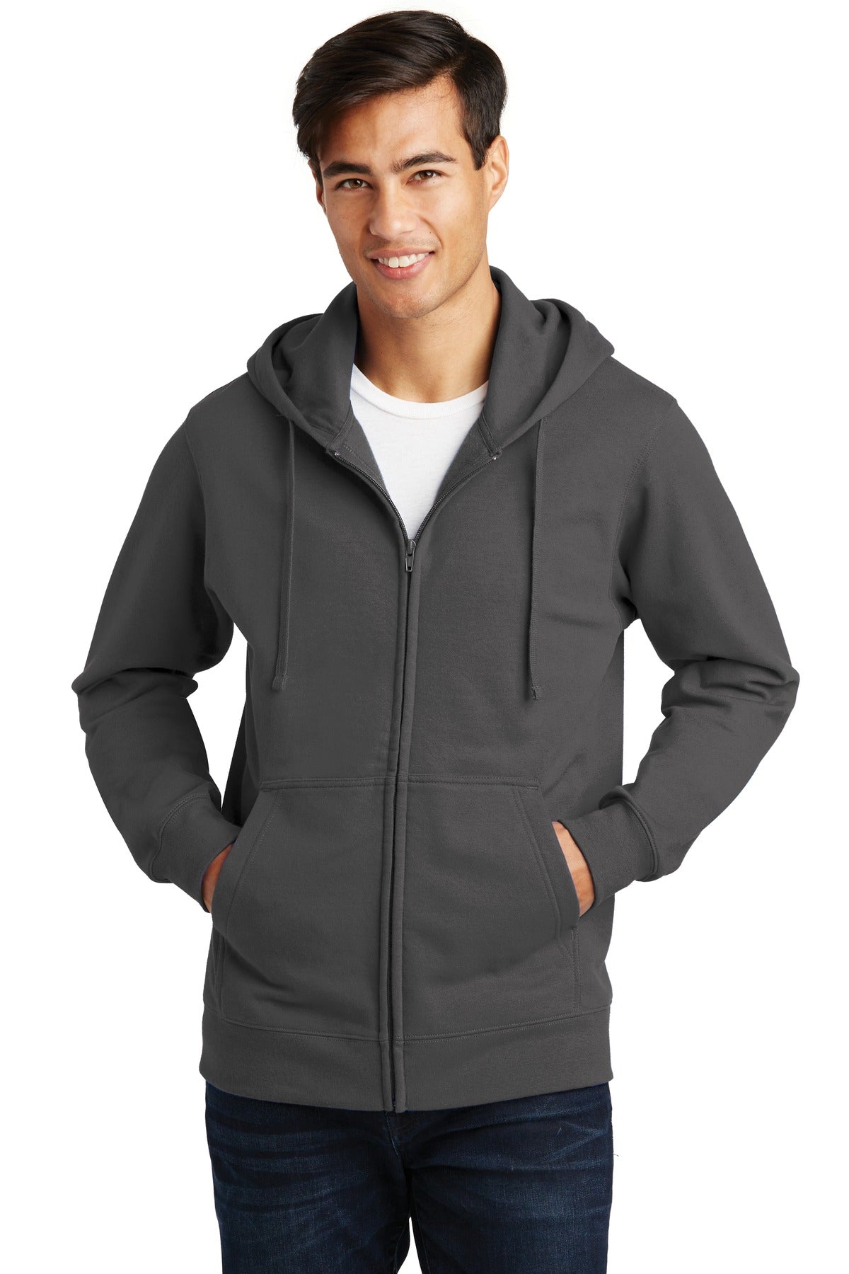 Port & Co™ Fan Favorite Fleece Full-Zip Hooded Sweatshirt. PC850ZH