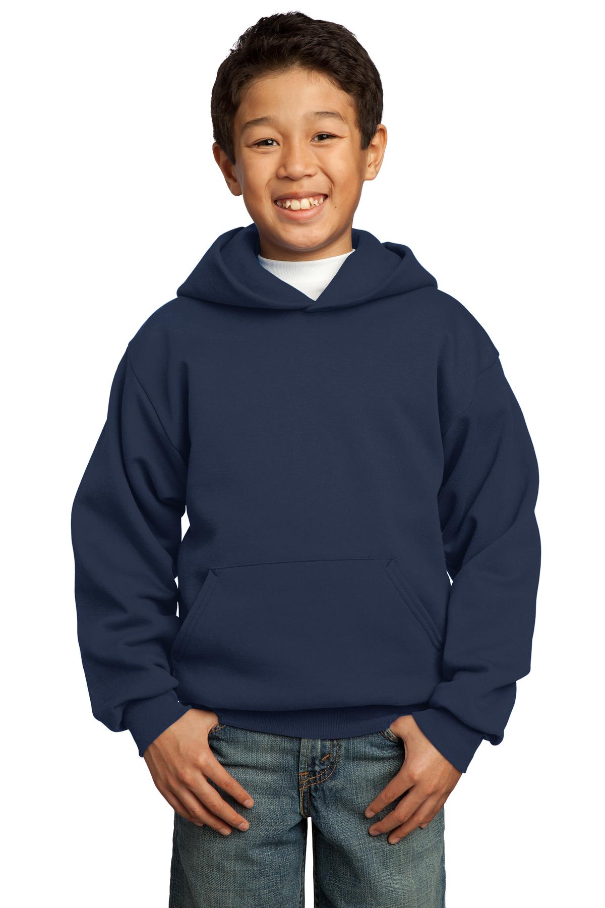 Port & Co™ Youth Core Fleece Pullover Hooded Sweatshirt.  PC90YH