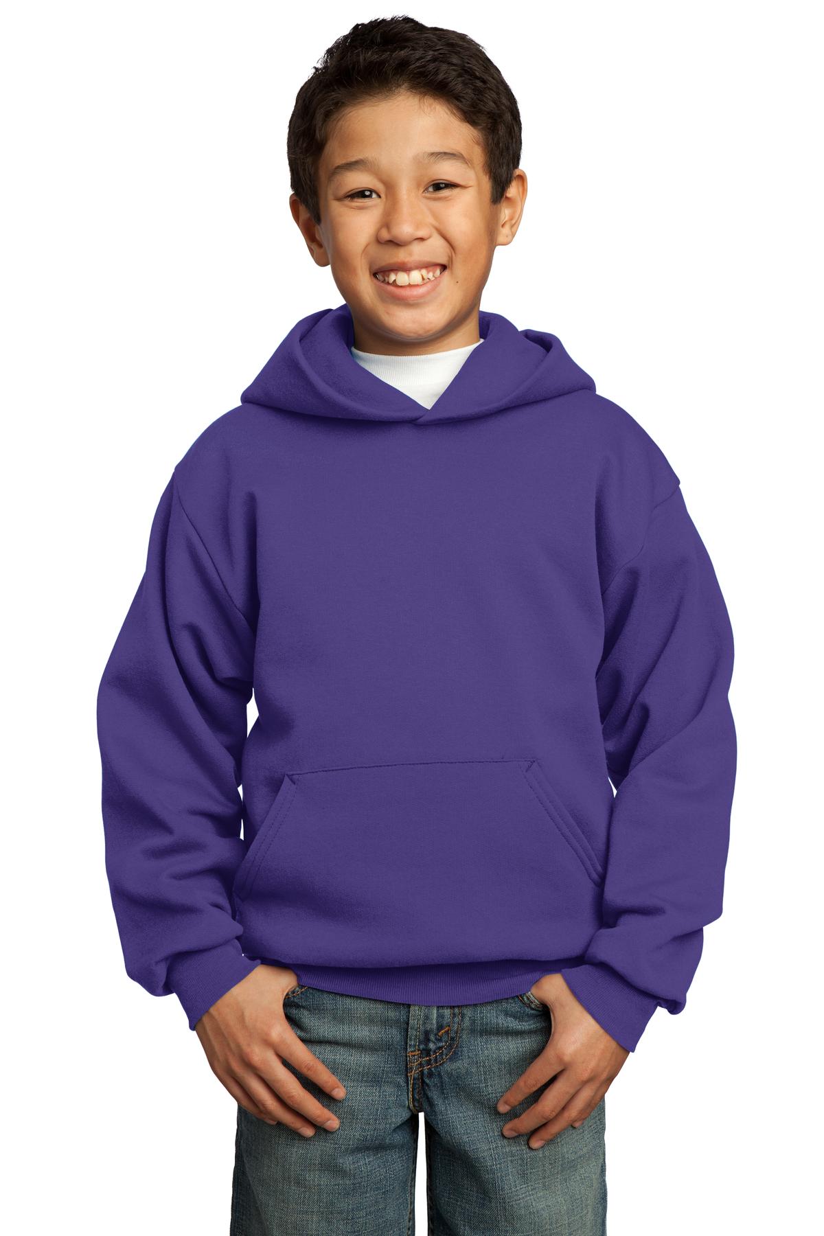 Port & Co™ Youth Core Fleece Pullover Hooded Sweatshirt.  PC90YH
