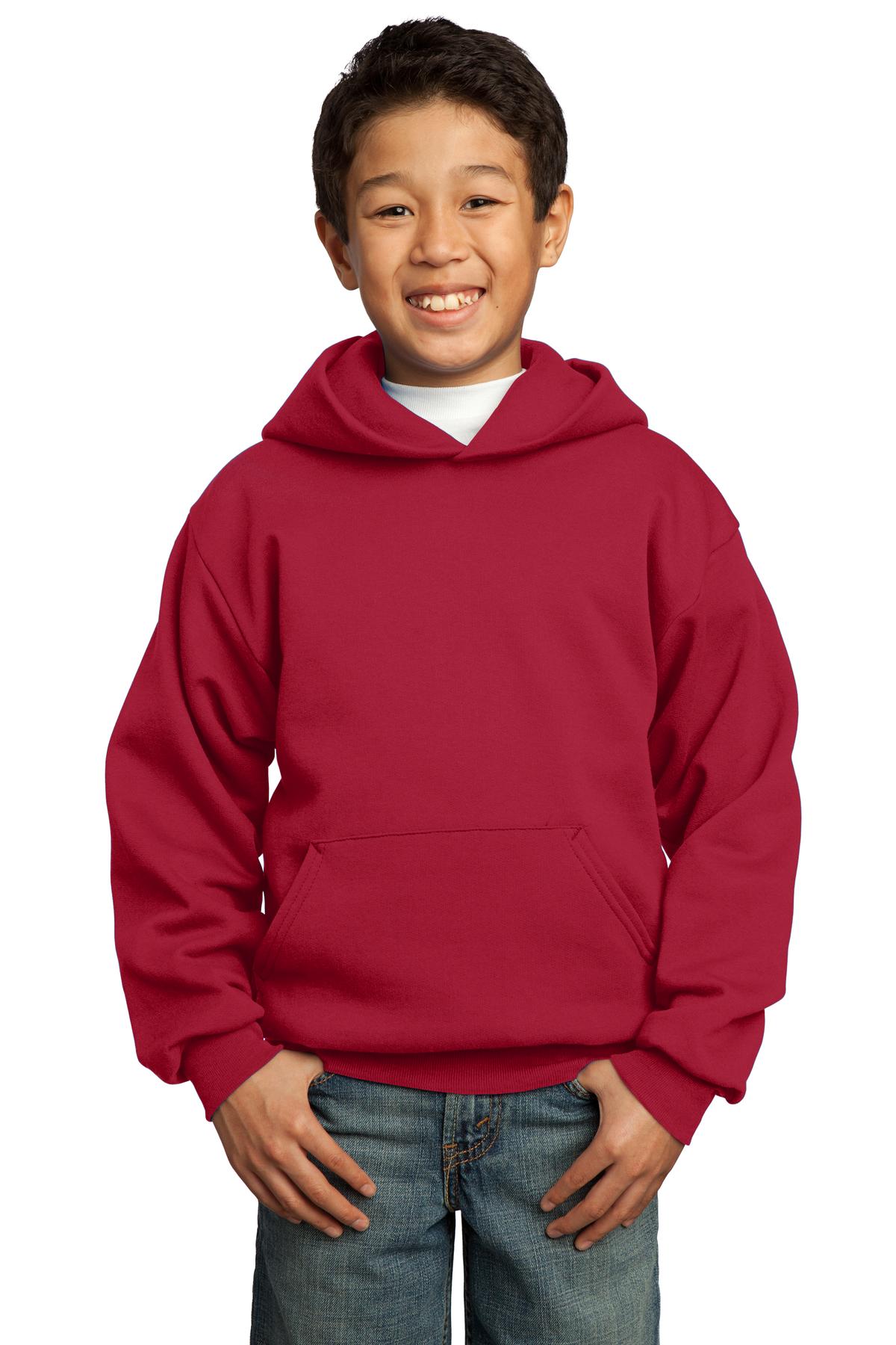 Port & Co™ Youth Core Fleece Pullover Hooded Sweatshirt.  PC90YH