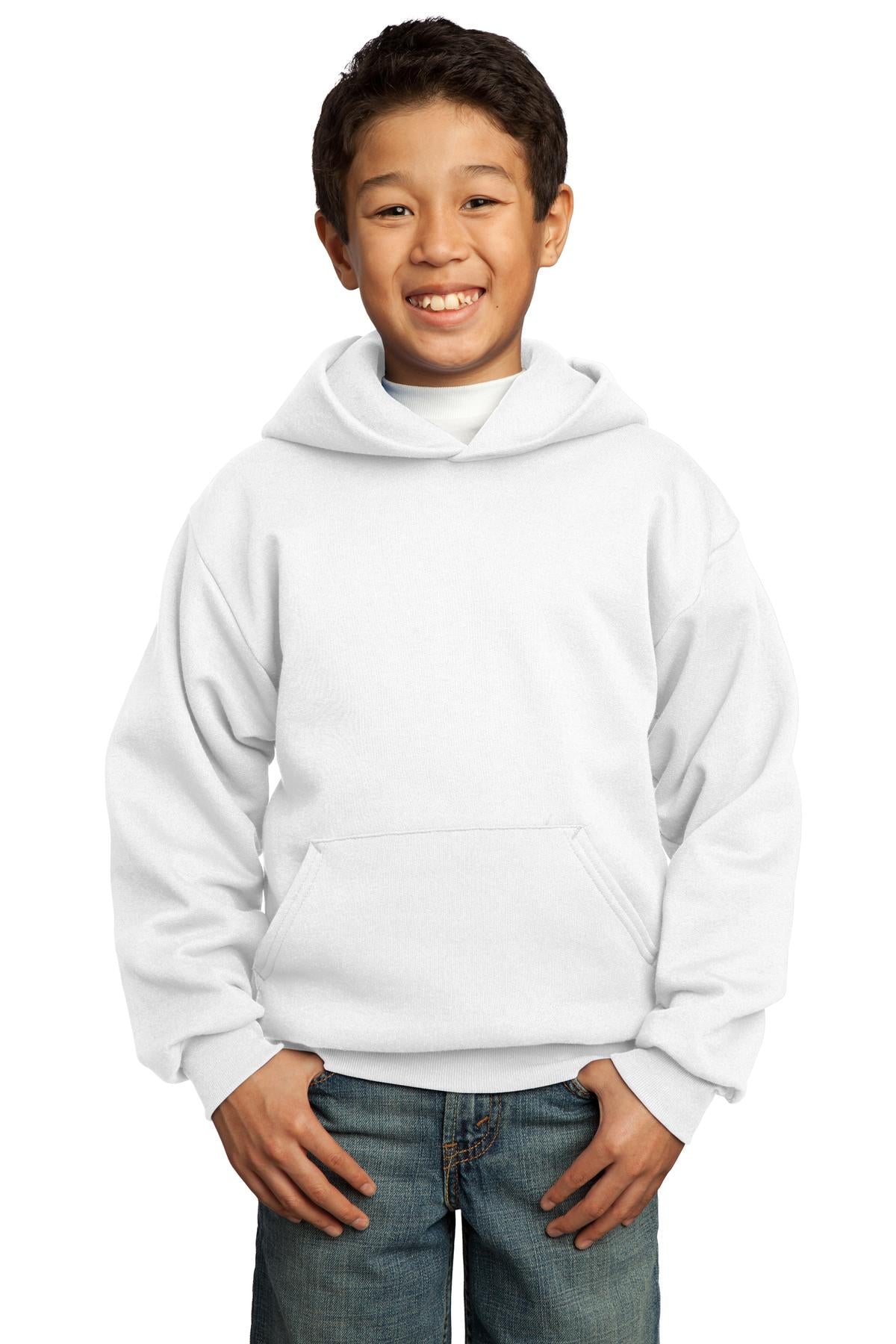 Port & Co™ Youth Core Fleece Pullover Hooded Sweatshirt.  PC90YH