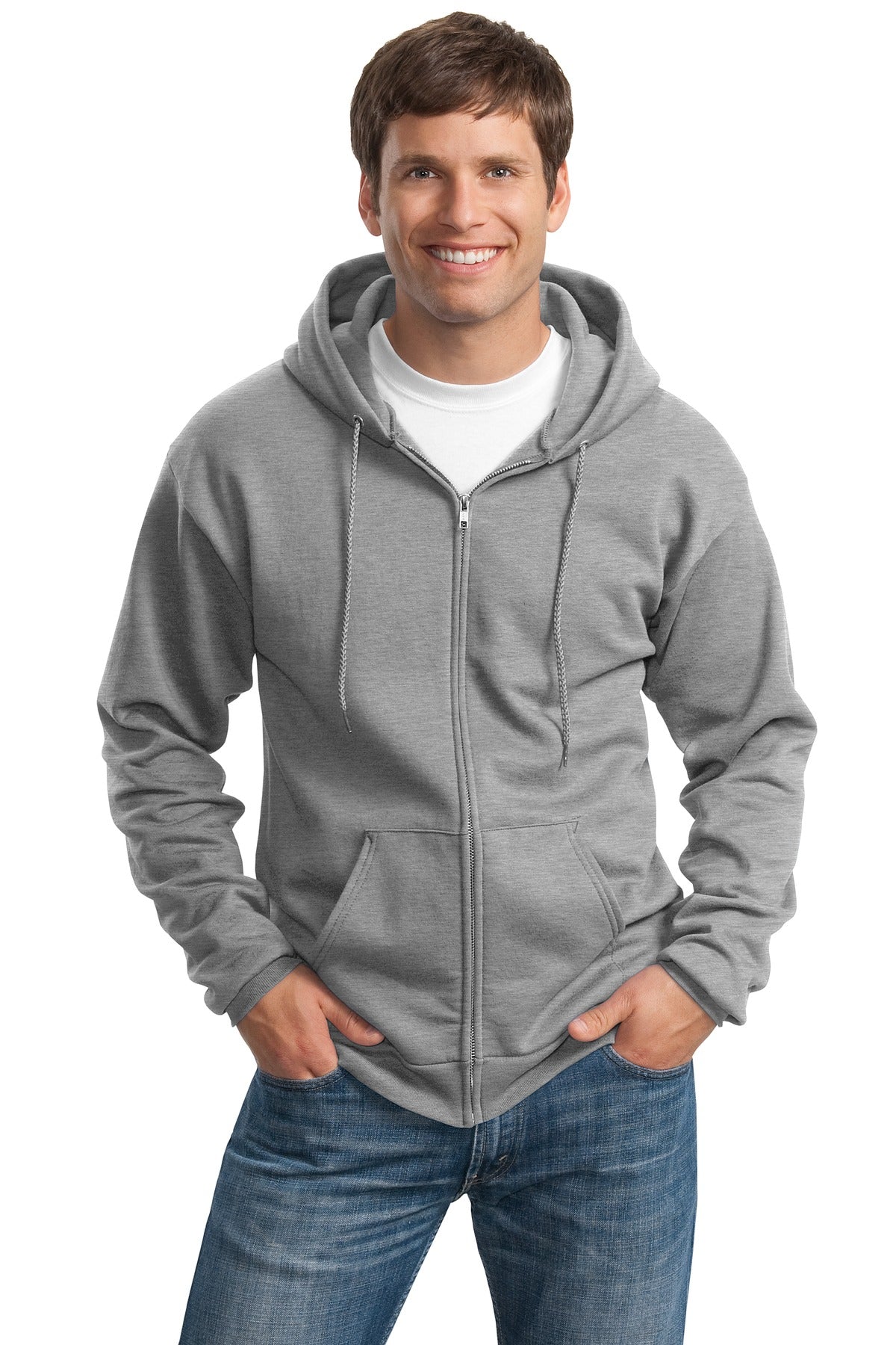 Port & Co™ Tall Essential Fleece Full-Zip Hooded Sweatshirt. PC90ZHT