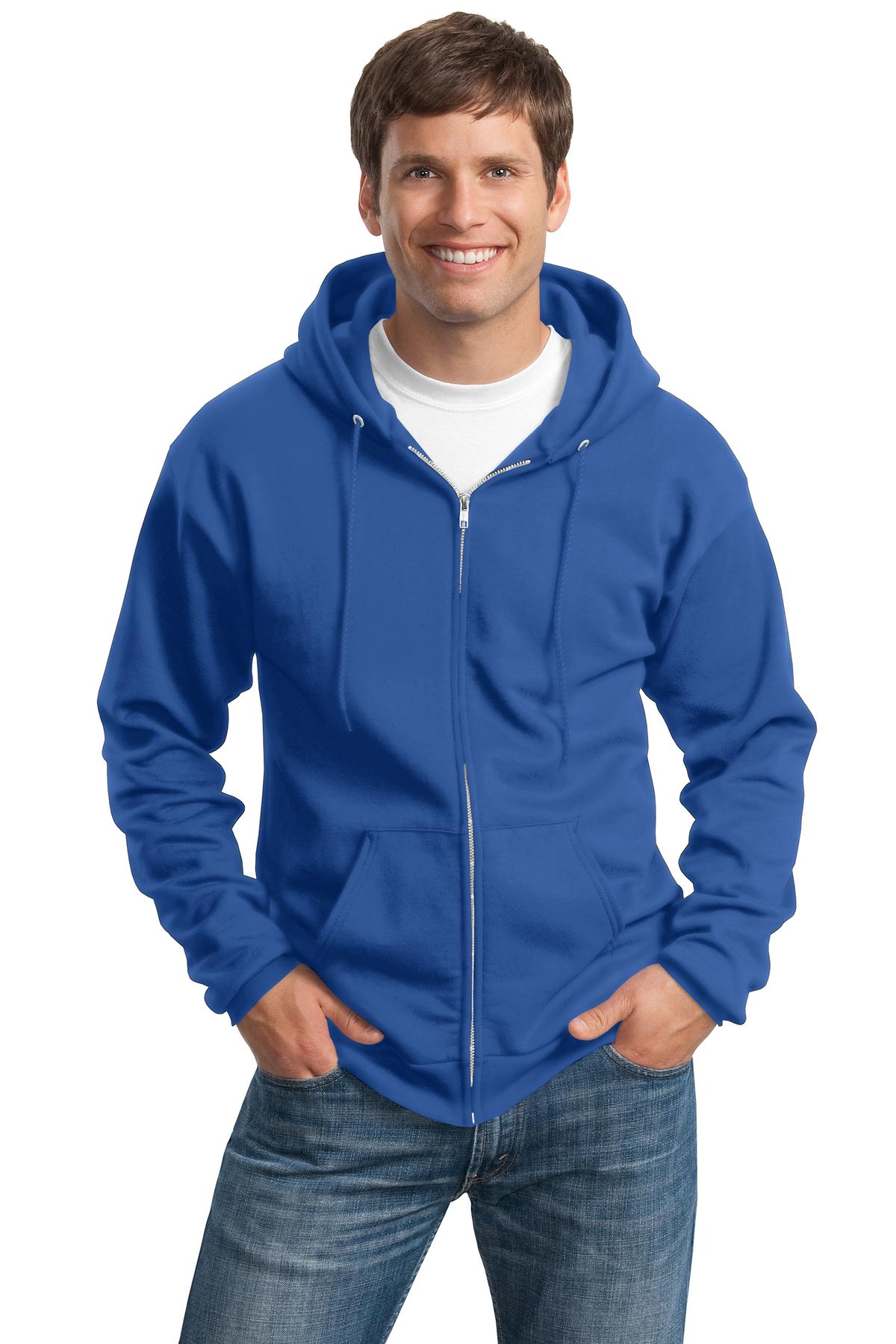 Port & Co™ Tall Essential Fleece Full-Zip Hooded Sweatshirt. PC90ZHT