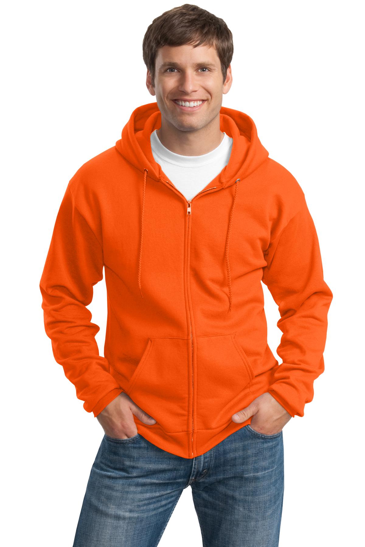 Port & Co™ Tall Essential Fleece Full-Zip Hooded Sweatshirt. PC90ZHT
