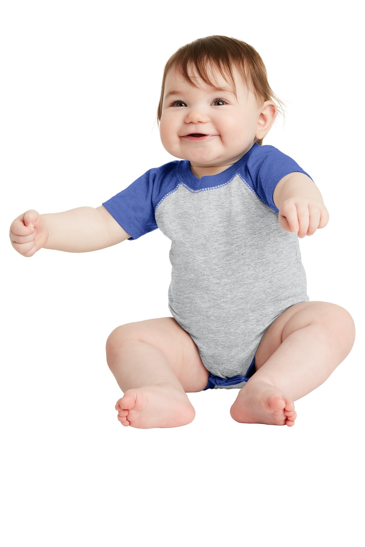 DISCONTINUED Rabbit Skins™ Infant Baseball Fine Jersey Bodysuit. RS4430