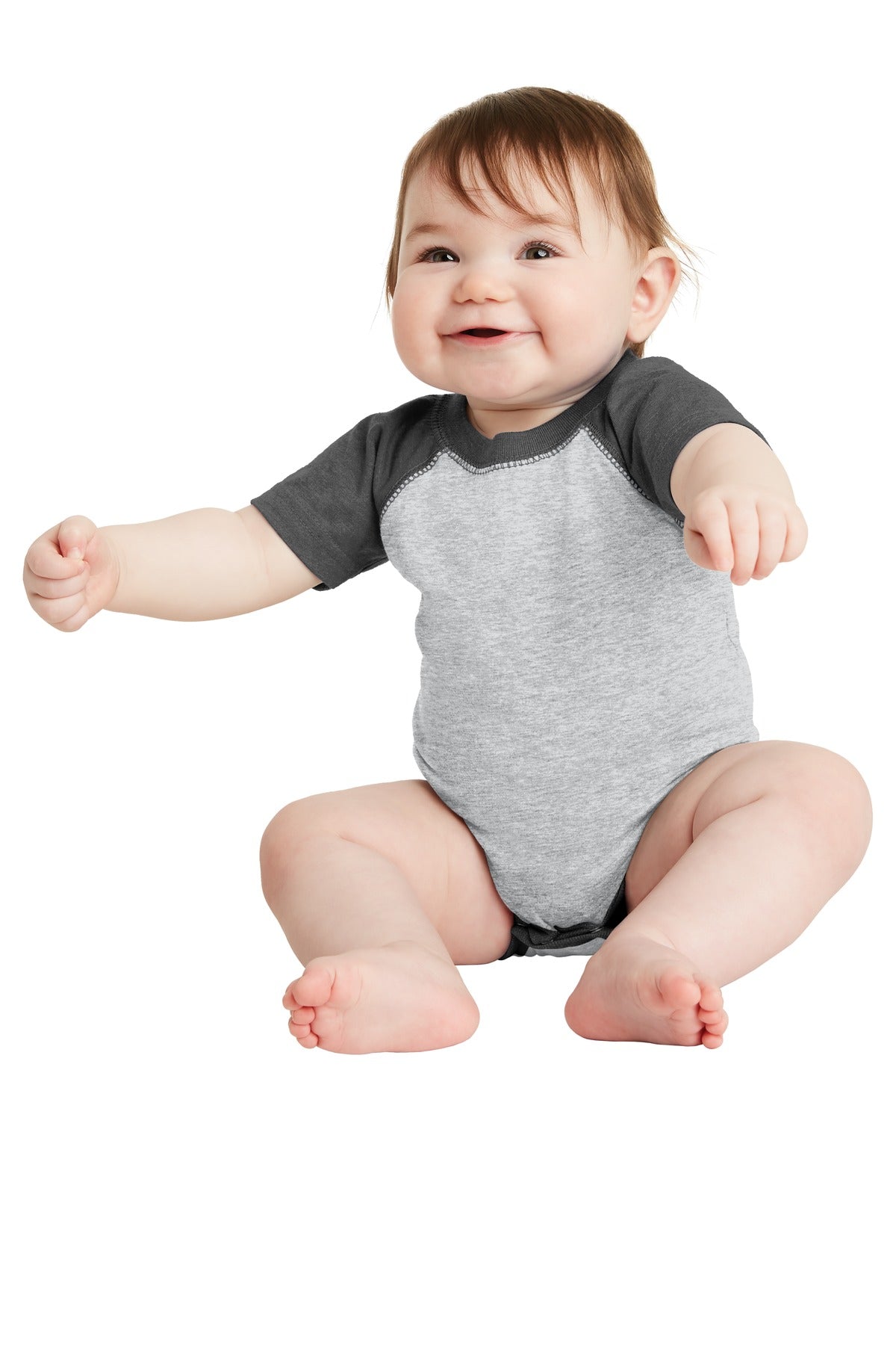 DISCONTINUED Rabbit Skins™ Infant Baseball Fine Jersey Bodysuit. RS4430
