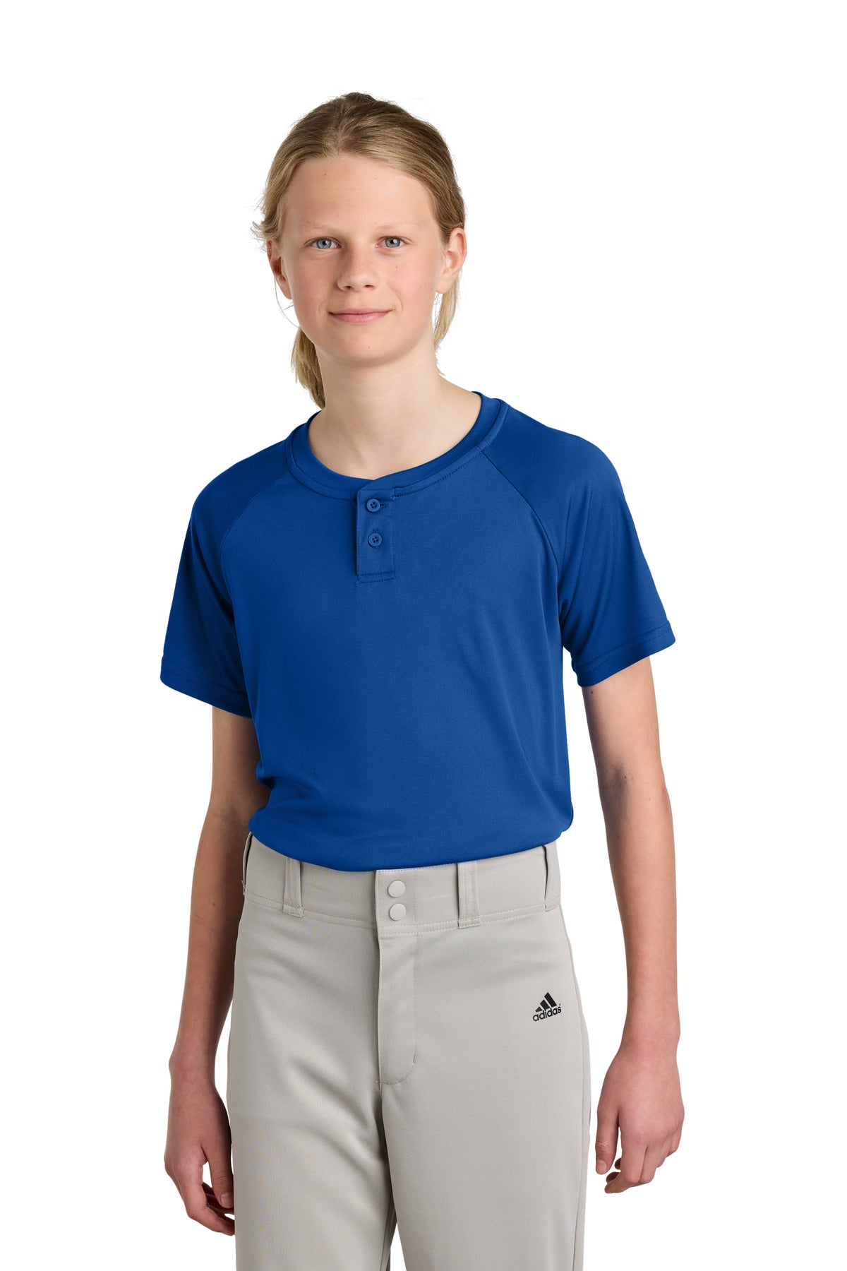 Sport-Tek® Youth PosiCharge® Competitor™ 2-Button Henley YST359