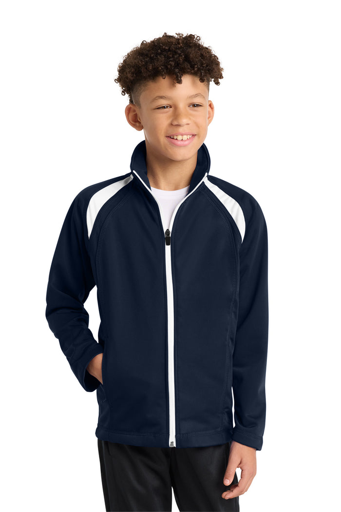Sport-Tek® Youth Tricot Track Jacket. YST90