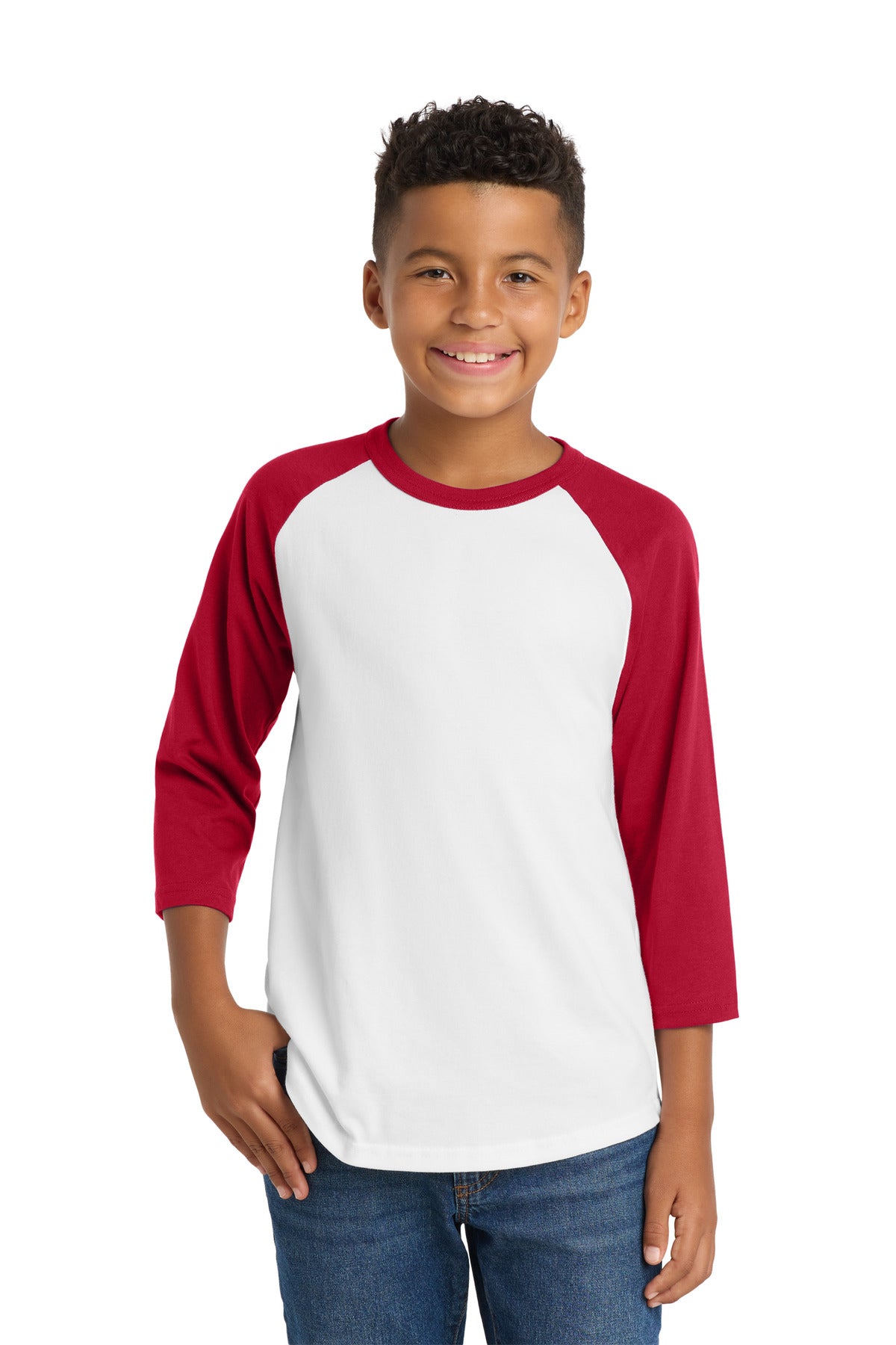 Sport-Tek® Youth Colorblock Raglan Jersey.  YT200